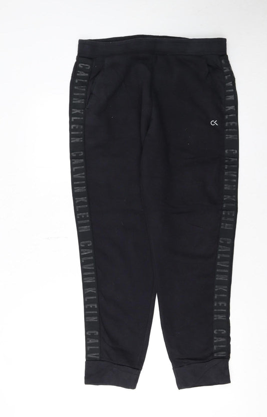 Mens UK Size M Calvin Klein Regular Fit Jogger Black Trousers