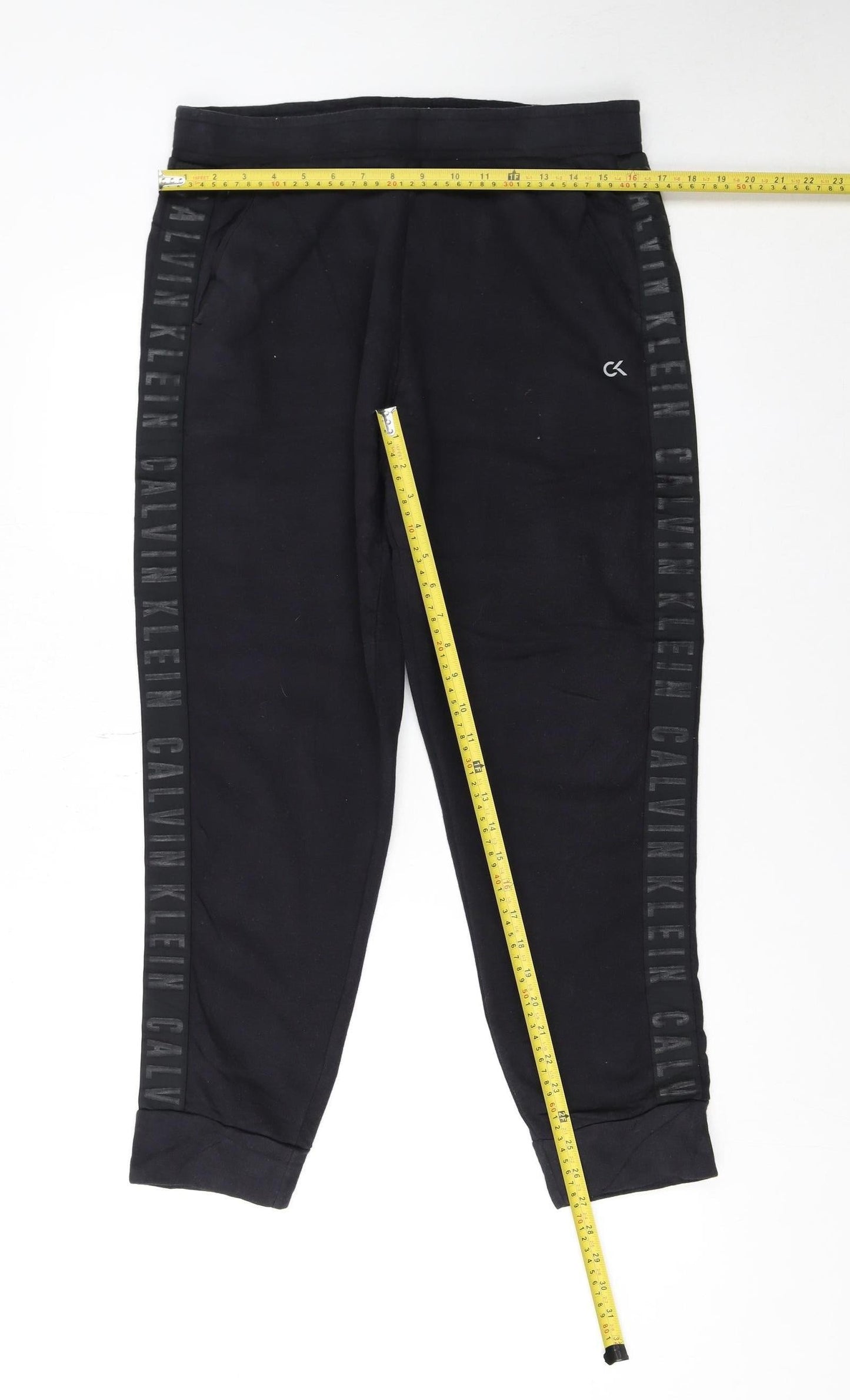 Mens UK Size M Calvin Klein Regular Fit Jogger Black Trousers
