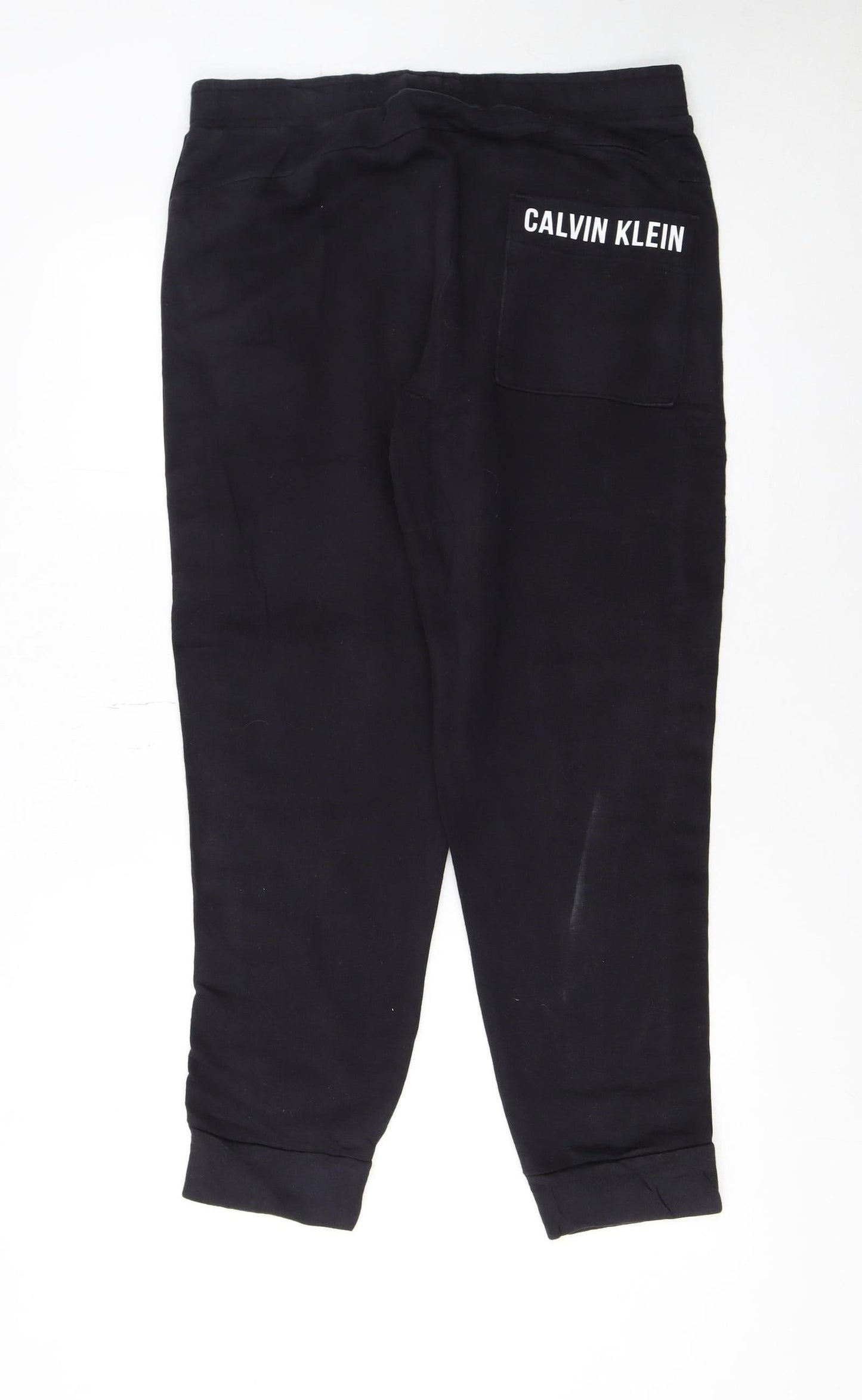 Mens UK Size M Calvin Klein Regular Fit Jogger Black Trousers