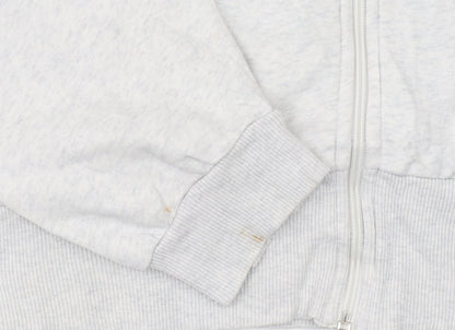 Womens UK Size L Reebok Grey Full Zip Hoodie