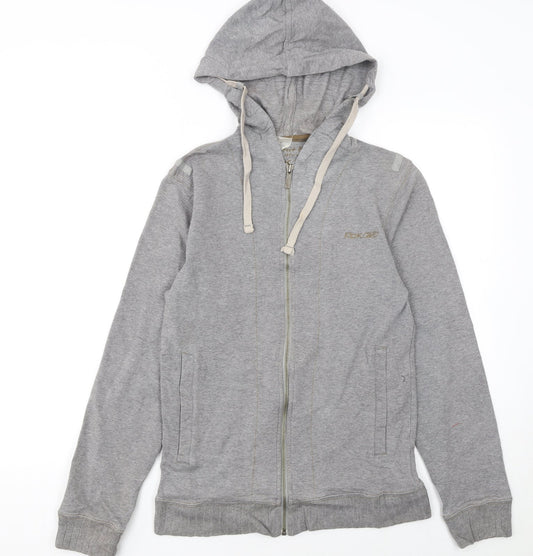 Womens UK Size S Reebok Grey Full Zip Hoodie