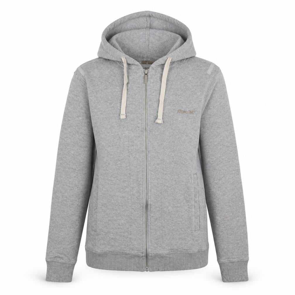 Womens UK Size S Reebok Grey Full Zip Hoodie