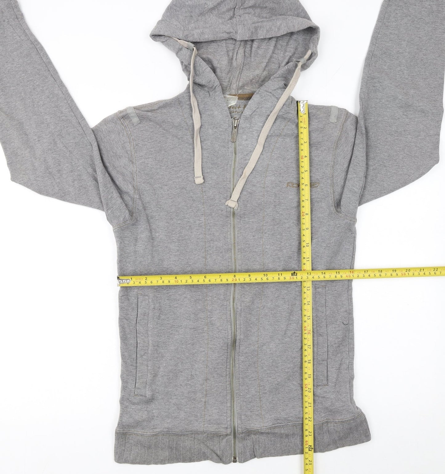 Womens UK Size S Reebok Grey Full Zip Hoodie
