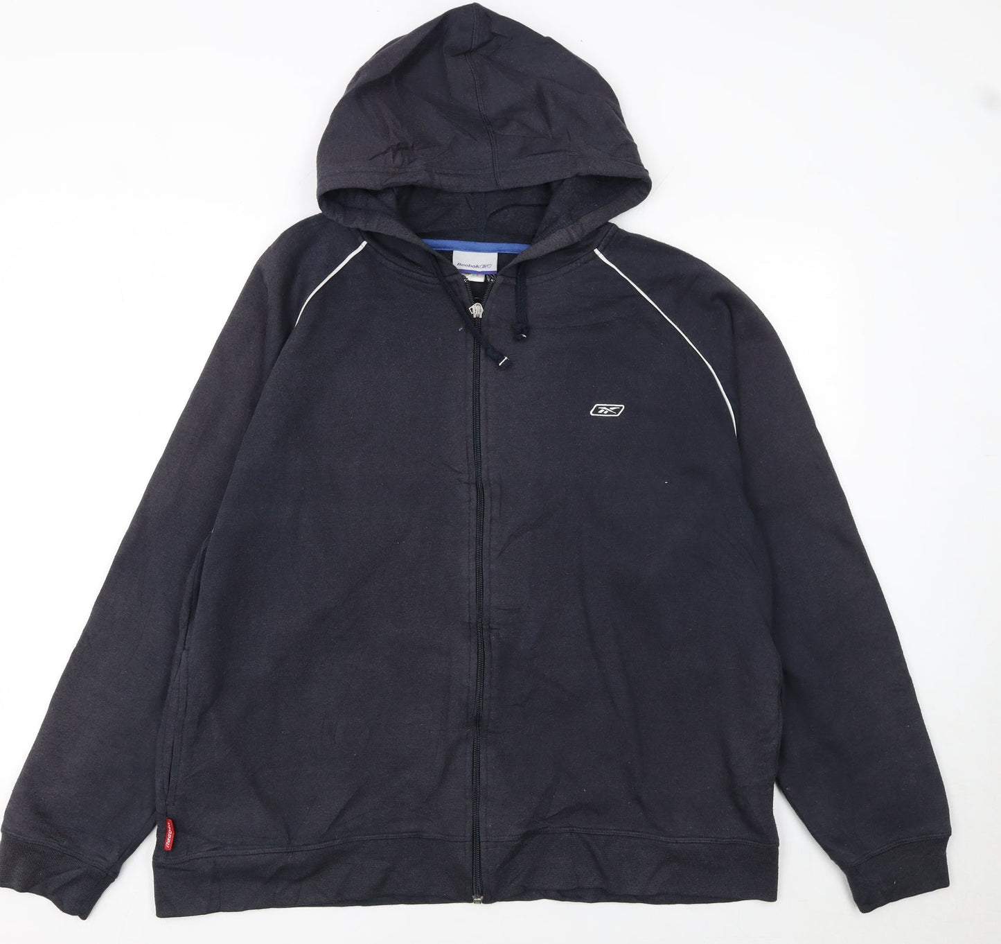 Mens UK Size L Reebok Black Full Zip Hoodie