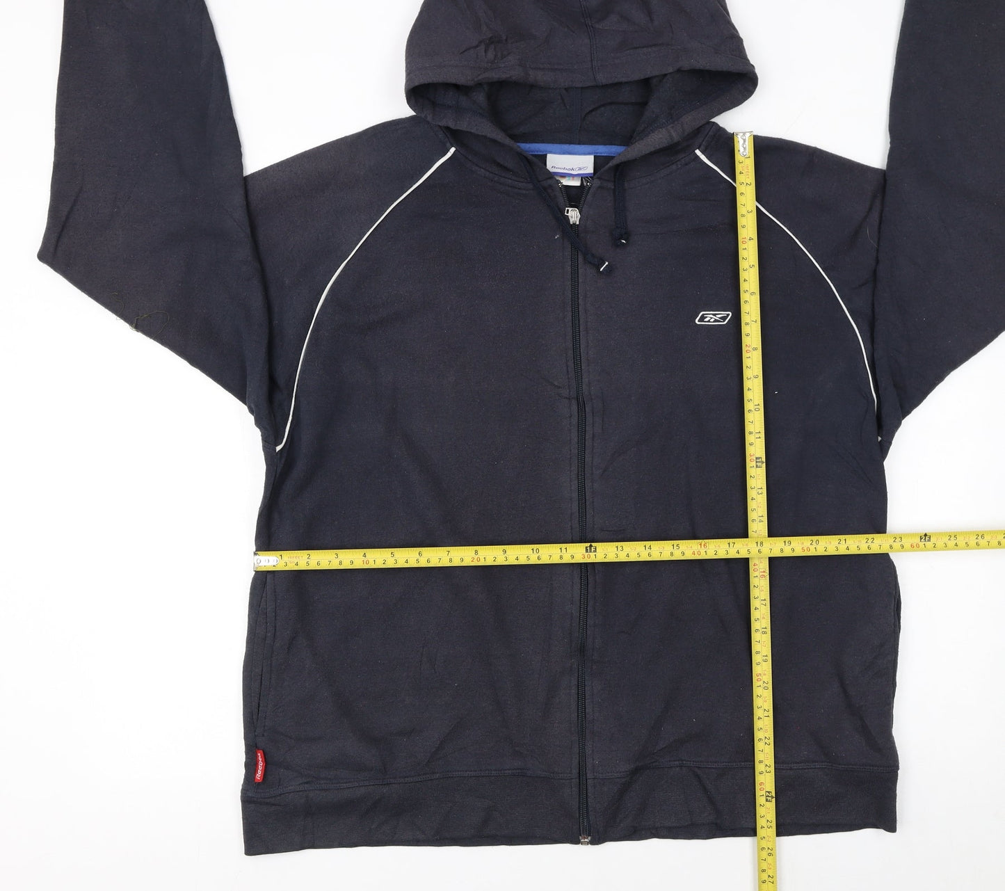 Mens UK Size L Reebok Black Full Zip Hoodie