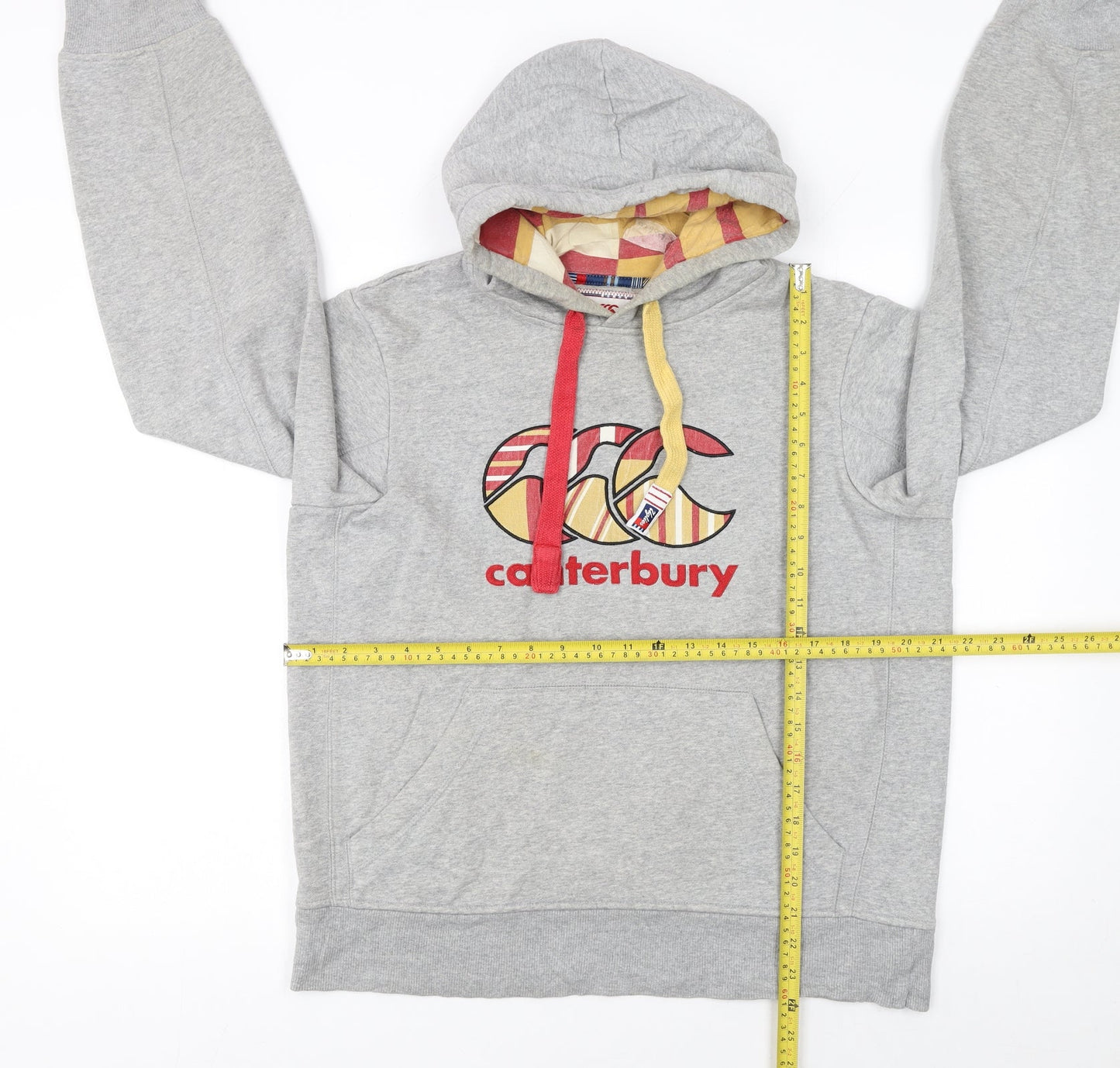 Mens UK Size M Canterbury Grey Pullover Hoodie