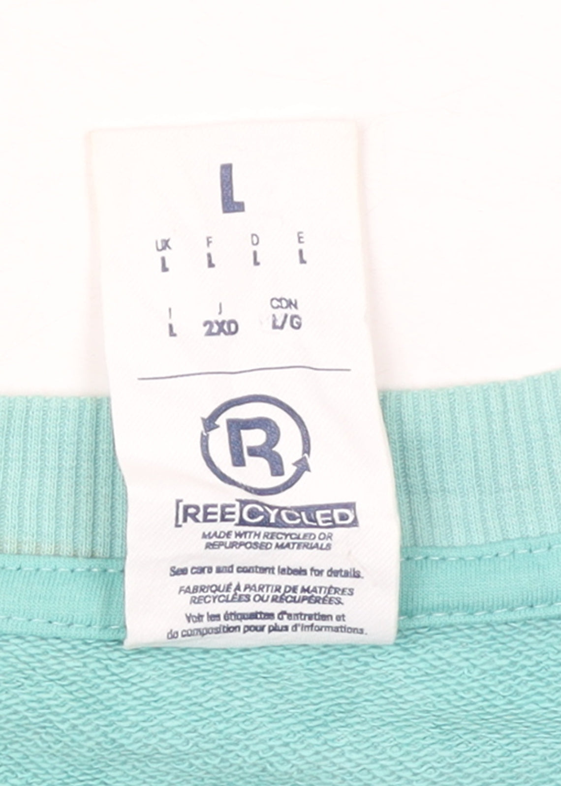 Mens UK Size L Reebok Green Pullover Sweatshirt