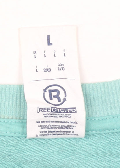 Mens UK Size L Reebok Green Pullover Sweatshirt