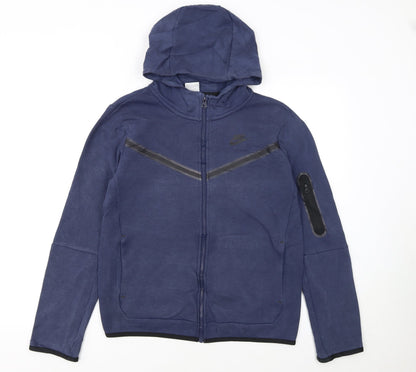 Nike Boys Blue XL Full Zip Hoodie Sweatshirt with Hood and Zip Pockets