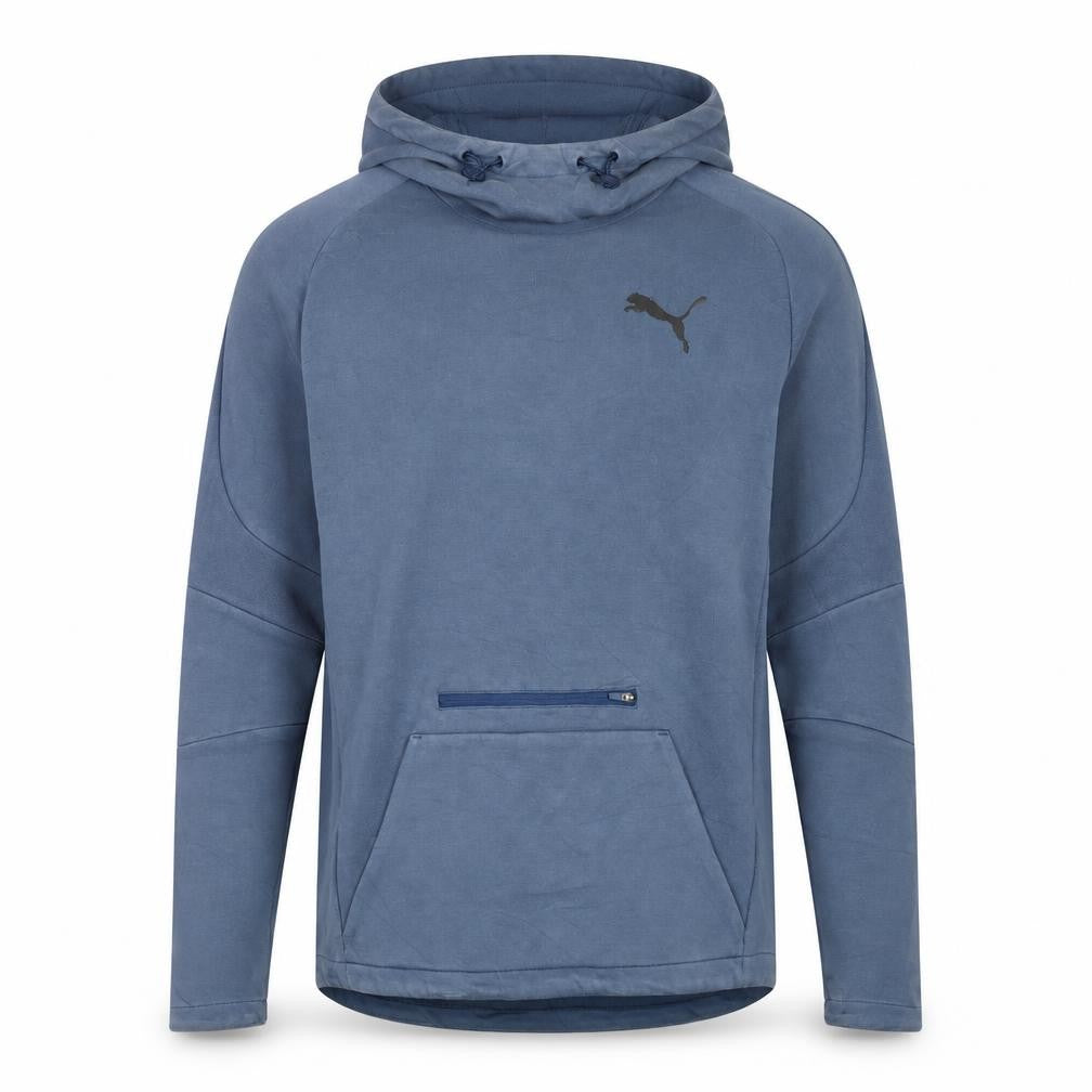 Mens UK Size M PUMA Blue Pullover Hoodie