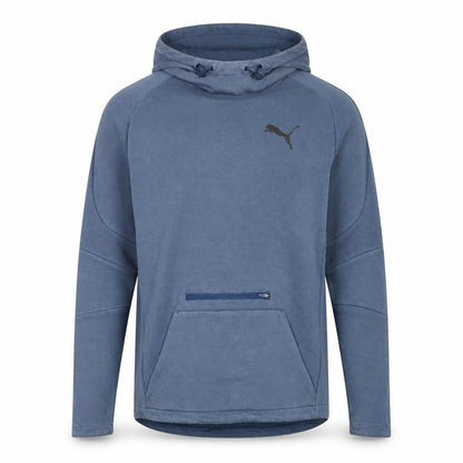 Mens UK Size M PUMA Blue Pullover Hoodie