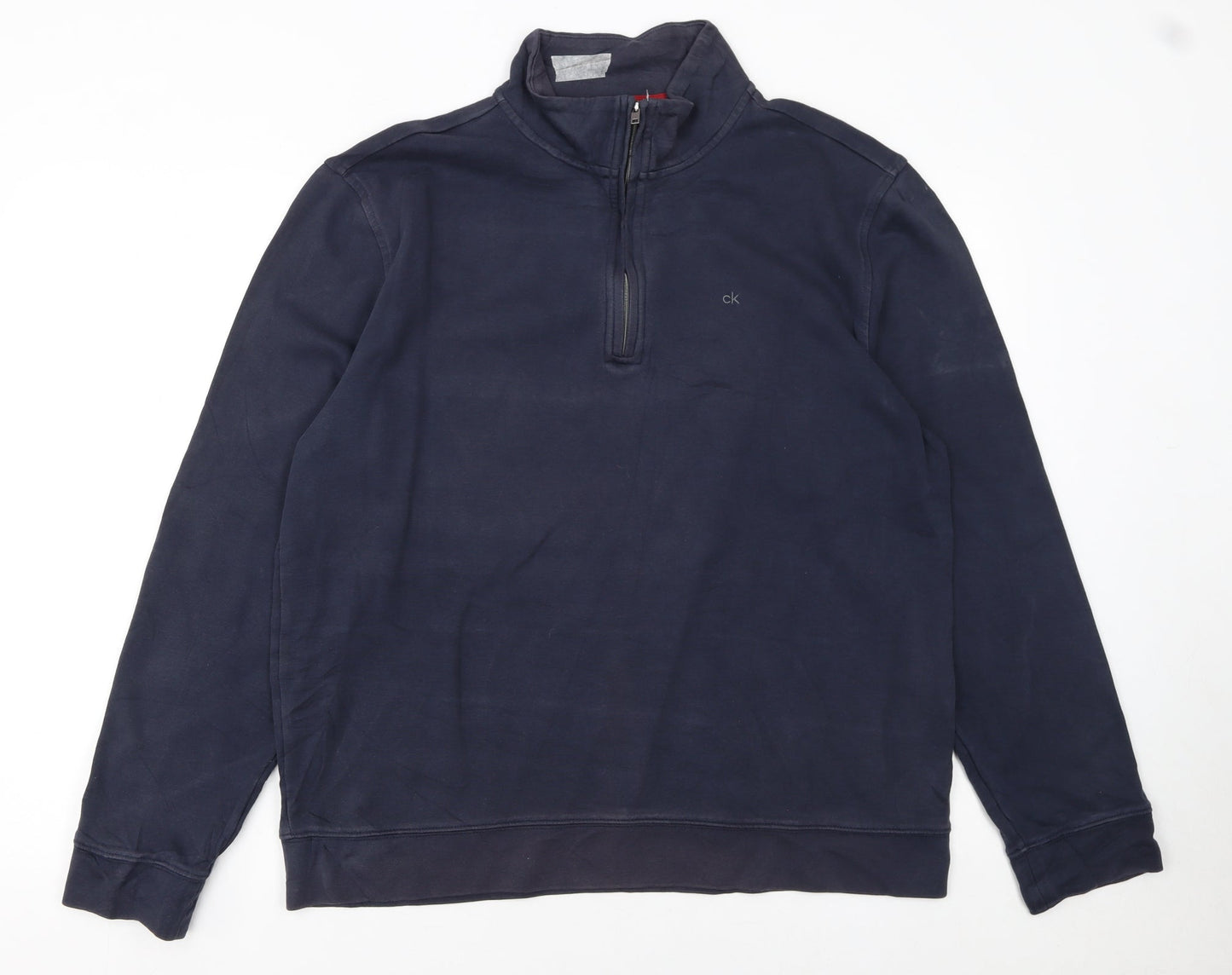 Mens UK Size L Calvin Klein Blue Pullover Sweatshirt
