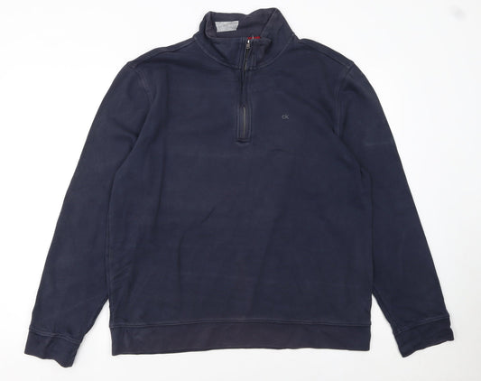 Mens UK Size L Calvin Klein Blue Pullover Sweatshirt
