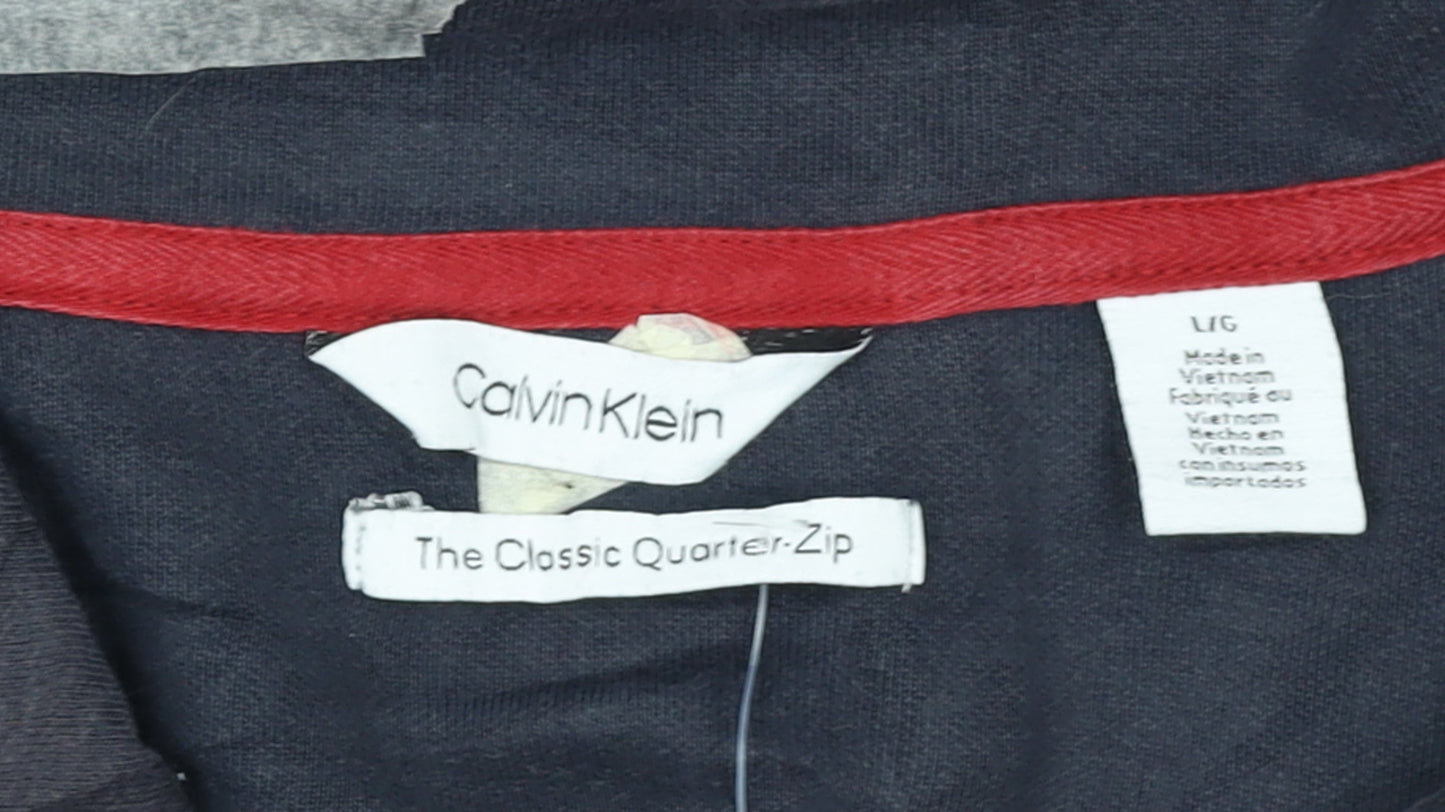Mens UK Size L Calvin Klein Blue Pullover Sweatshirt