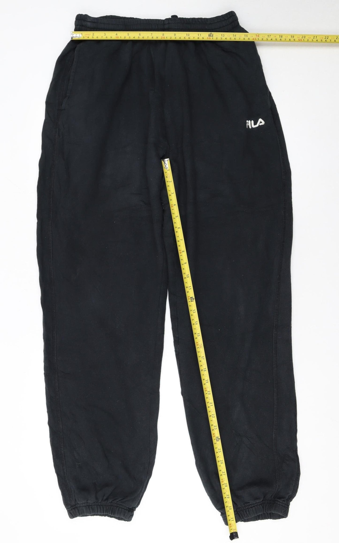 Mens UK Size XL FILA Regular Fit Sweatpants Black Trousers