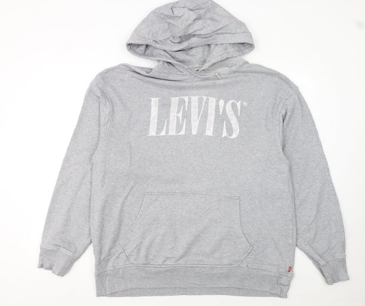 Mens UK Size L Levi's Grey Pullover Hoodie
