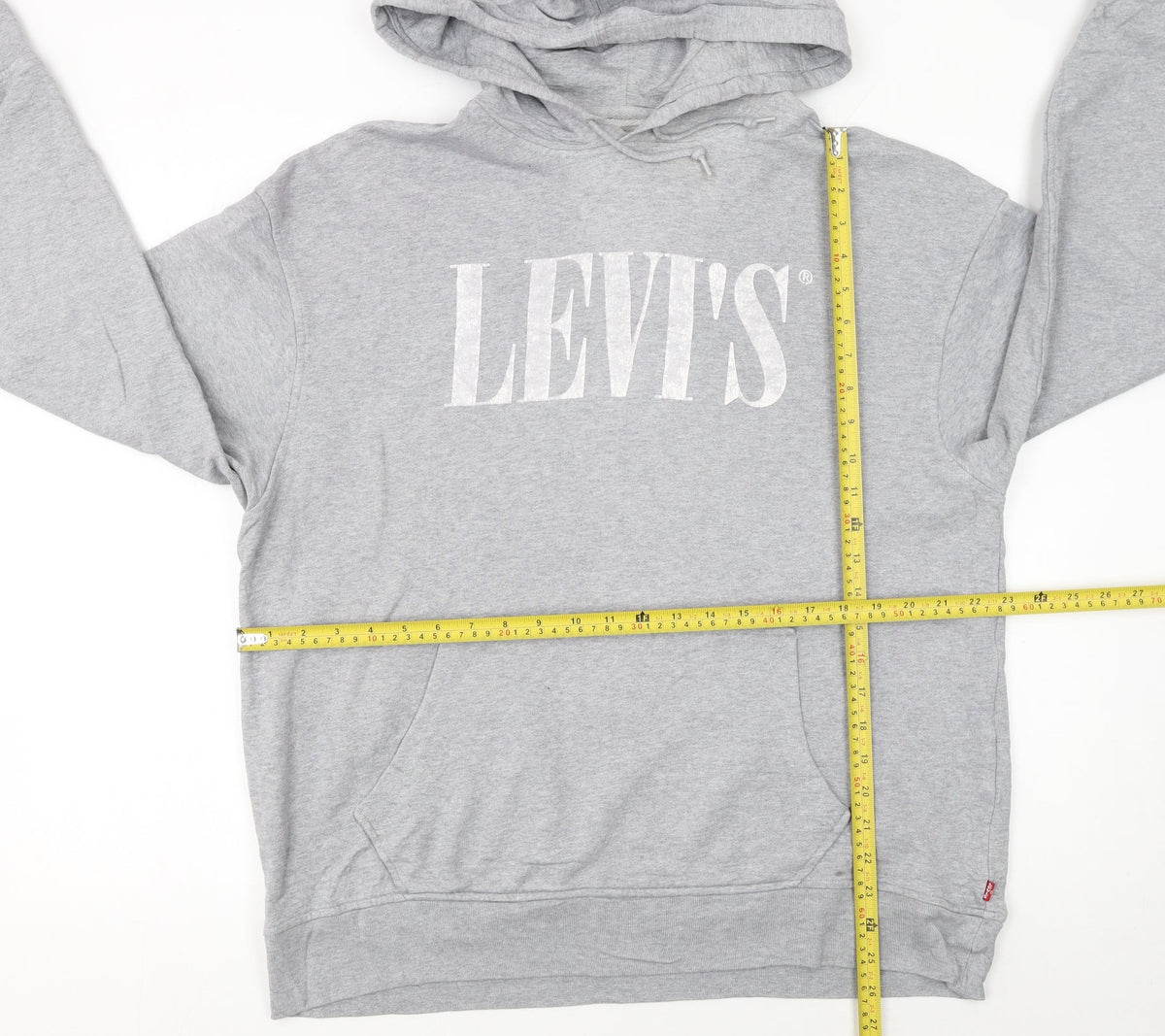 Mens UK Size L Levi's Grey Pullover Hoodie