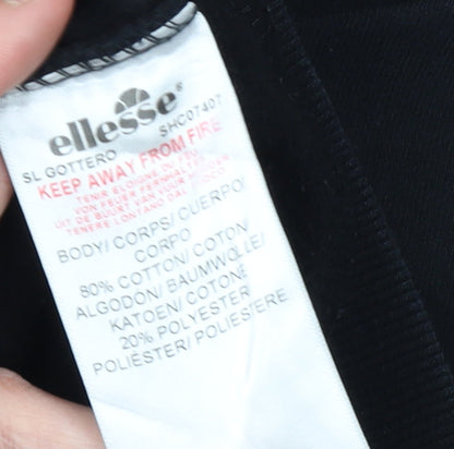 Mens UK Size S ellesse Black Pullover Hoodie
