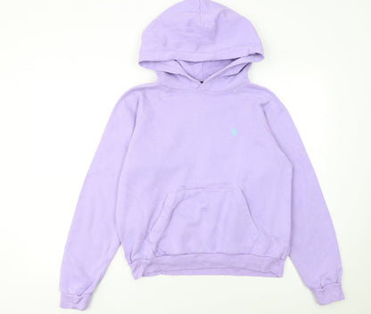 Womens UK Size M Polo Ralph Lauren Purple Pullover Hoodie