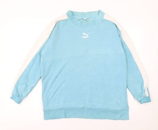 Mens UK Size S PUMA Blue Pullover Sweatshirt