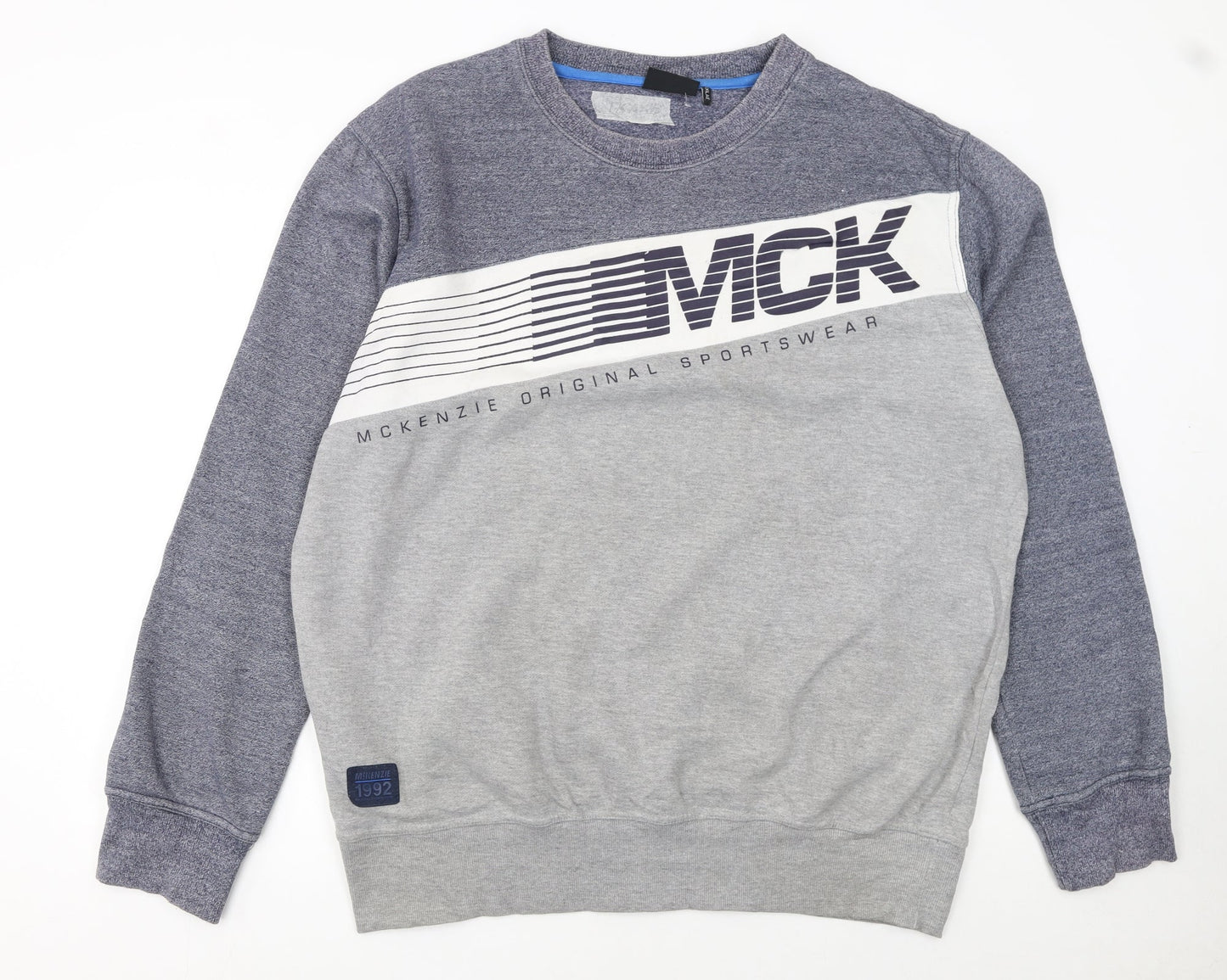 Mens UK Size XL McKenzie Grey Pullover Sweatshirt