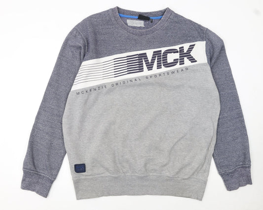 Mens UK Size XL McKenzie Grey Pullover Sweatshirt