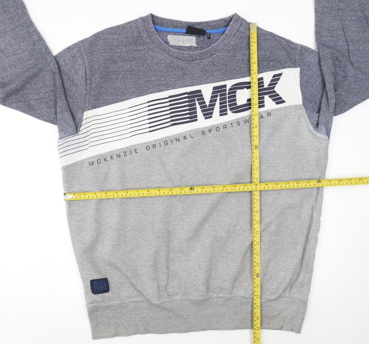 Mens UK Size XL McKenzie Grey Pullover Sweatshirt