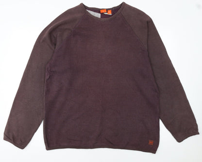Mens UK Size XL HUGO BOSS Brown Pullover Sweatshirt