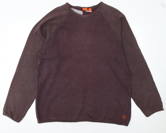 Mens UK Size XL HUGO BOSS Brown Pullover Sweatshirt