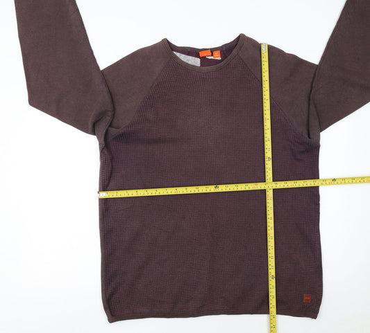 Mens UK Size XL HUGO BOSS Brown Pullover Sweatshirt
