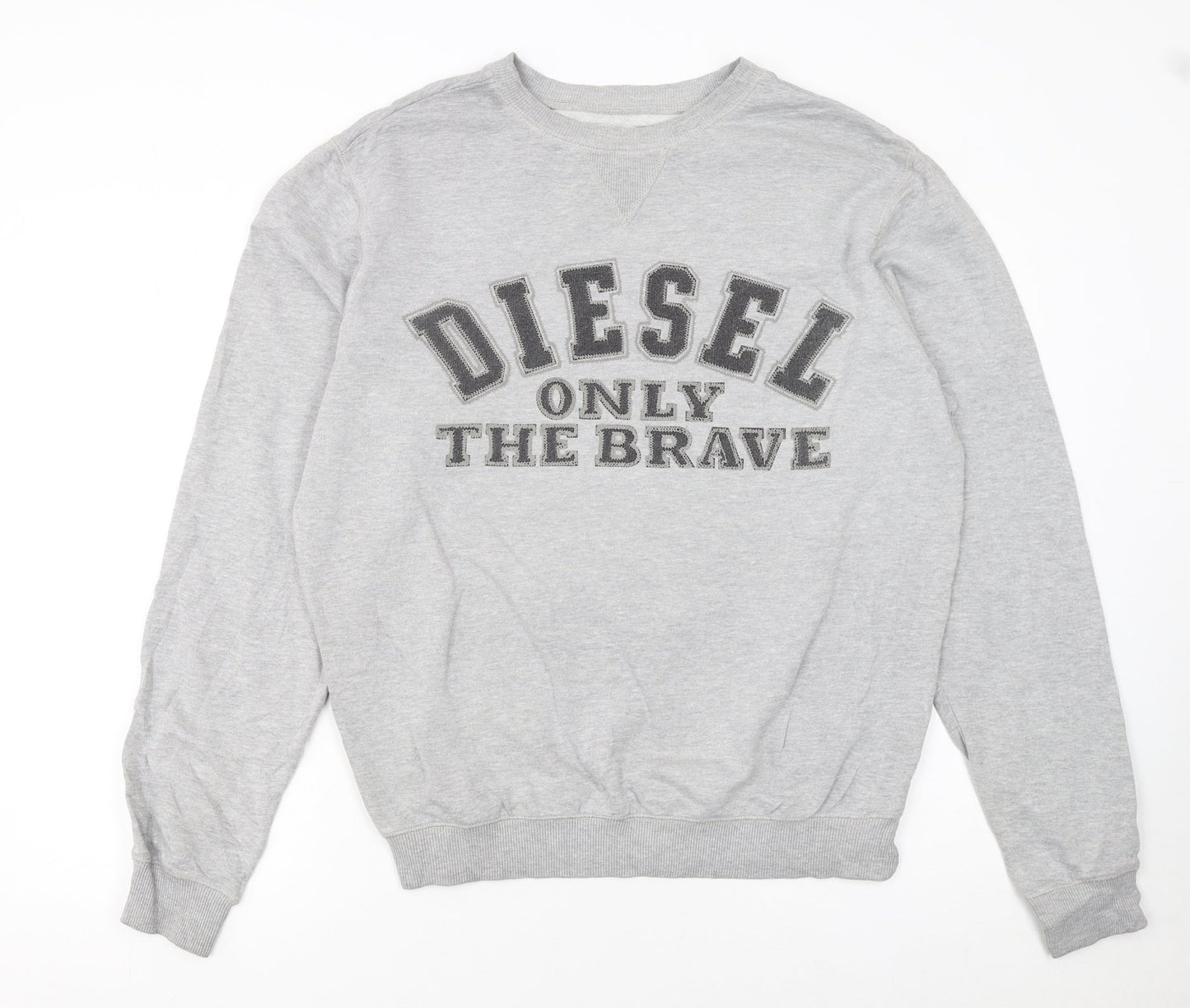 Mens UK Size M Diesel Grey Pullover Sweatshirt