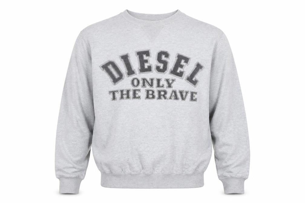 Mens UK Size M Diesel Grey Pullover Sweatshirt