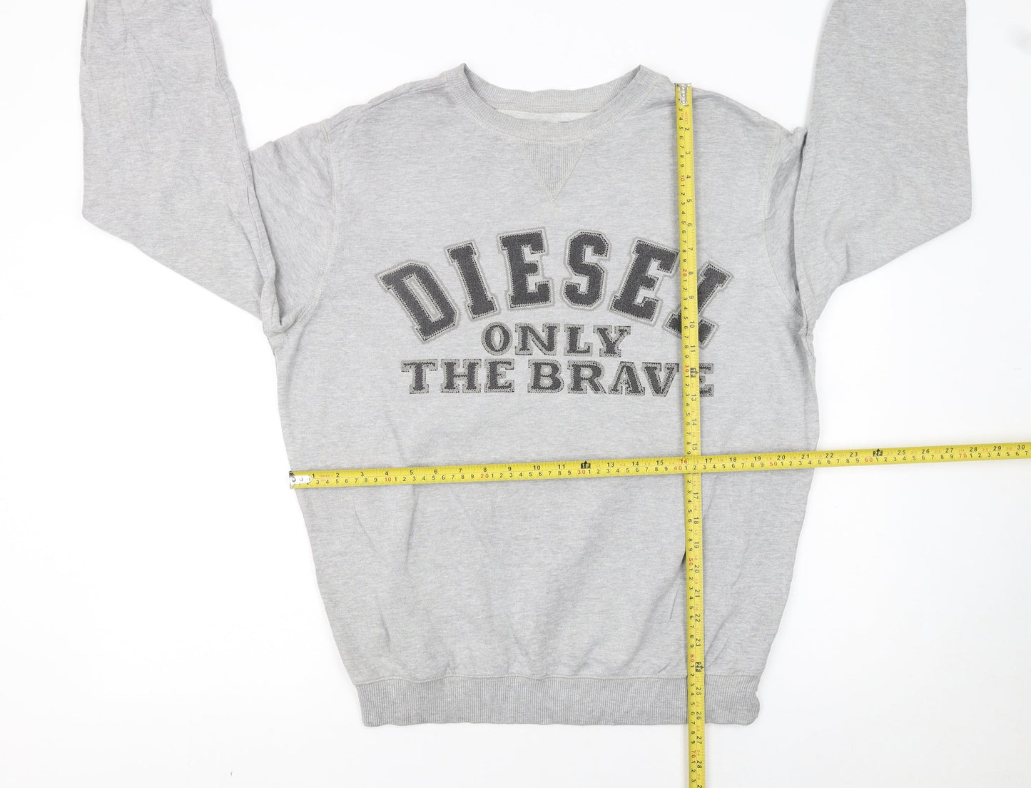Mens UK Size M Diesel Grey Pullover Sweatshirt