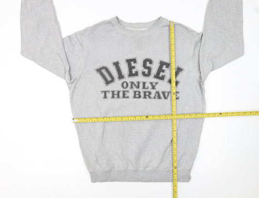 Mens UK Size M Diesel Grey Pullover Sweatshirt