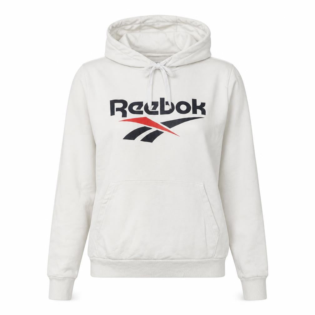 Womens UK Size XS Reebok Beige Pullover Hoodie