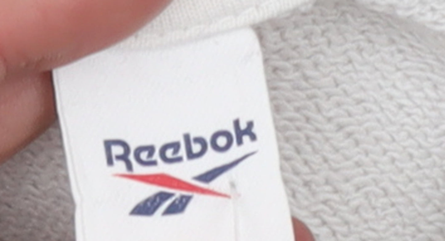 Womens UK Size XS Reebok Beige Pullover Hoodie