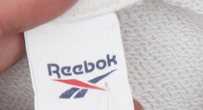 Womens UK Size XS Reebok Beige Pullover Hoodie