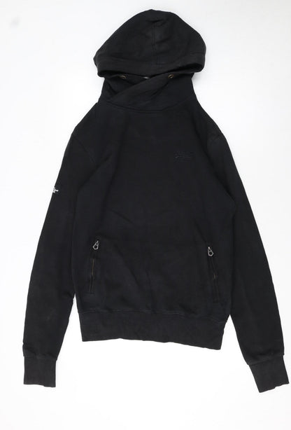 Mens UK Size S Superdry Black Pullover Hoodie