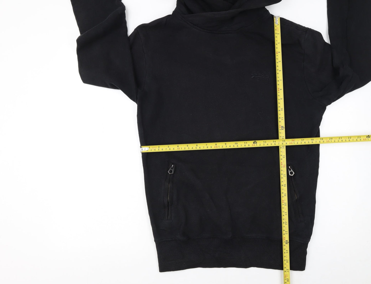 Mens UK Size S Superdry Black Pullover Hoodie