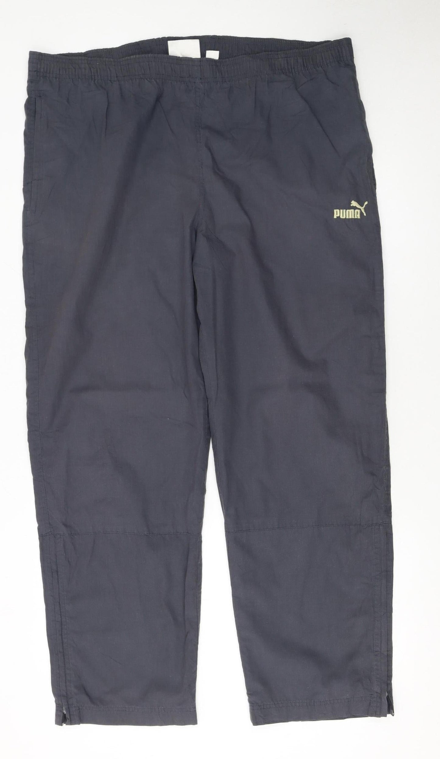 Mens UK Size L PUMA Regular Fit Jogger Black Trousers