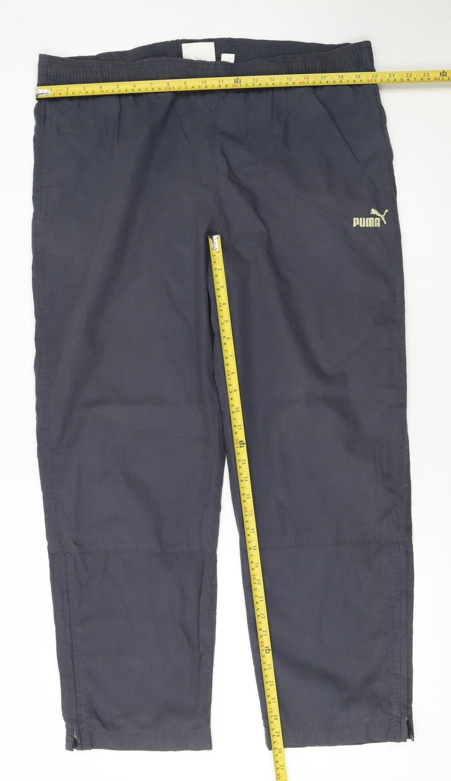 Mens UK Size L PUMA Regular Fit Jogger Black Trousers