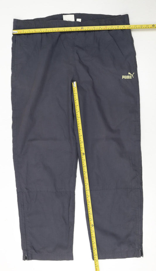 Mens UK Size L PUMA Regular Fit Jogger Black Trousers