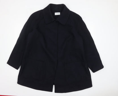 Womens UK Size 22 Marks and Spencer Black Overcoat