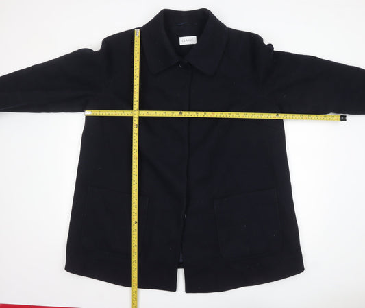 Womens UK Size 22 Marks and Spencer Black Overcoat