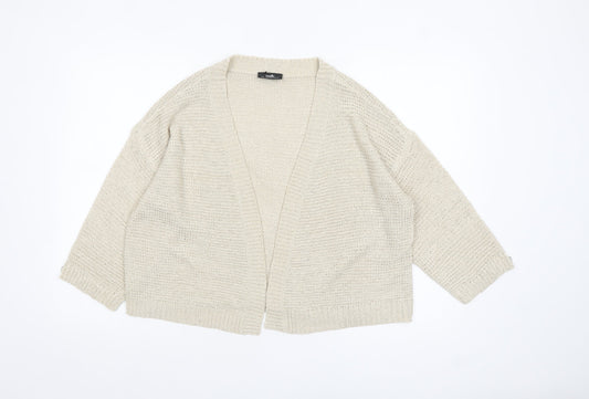 Womens UK Size L Wallis Beige Cardigan Jumper