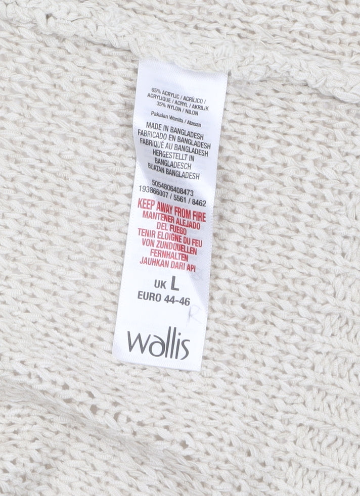 Womens UK Size L Wallis Beige Cardigan Jumper