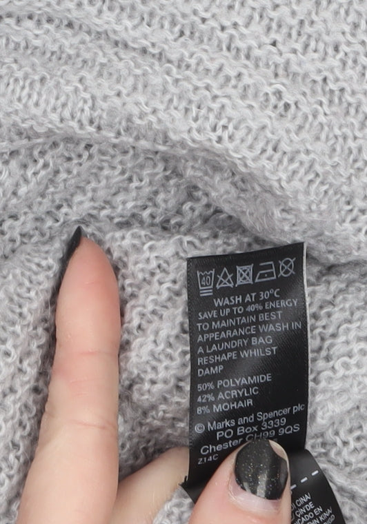 Womens UK Size 14 Marks and Spencer Grey Pullover Jumper