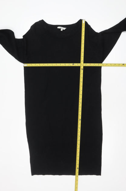Peacocks Womens Black Size 14 Long Sleeve Pullover Jumper