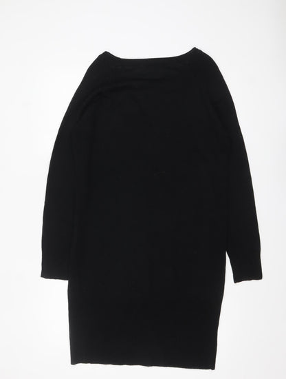 Peacocks Womens Black Size 14 Long Sleeve Pullover Jumper