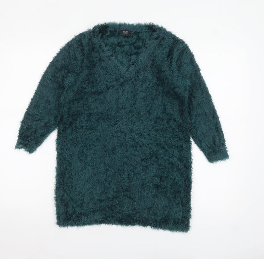 Womens UK Size 12 F&F Green Pullover Jumper